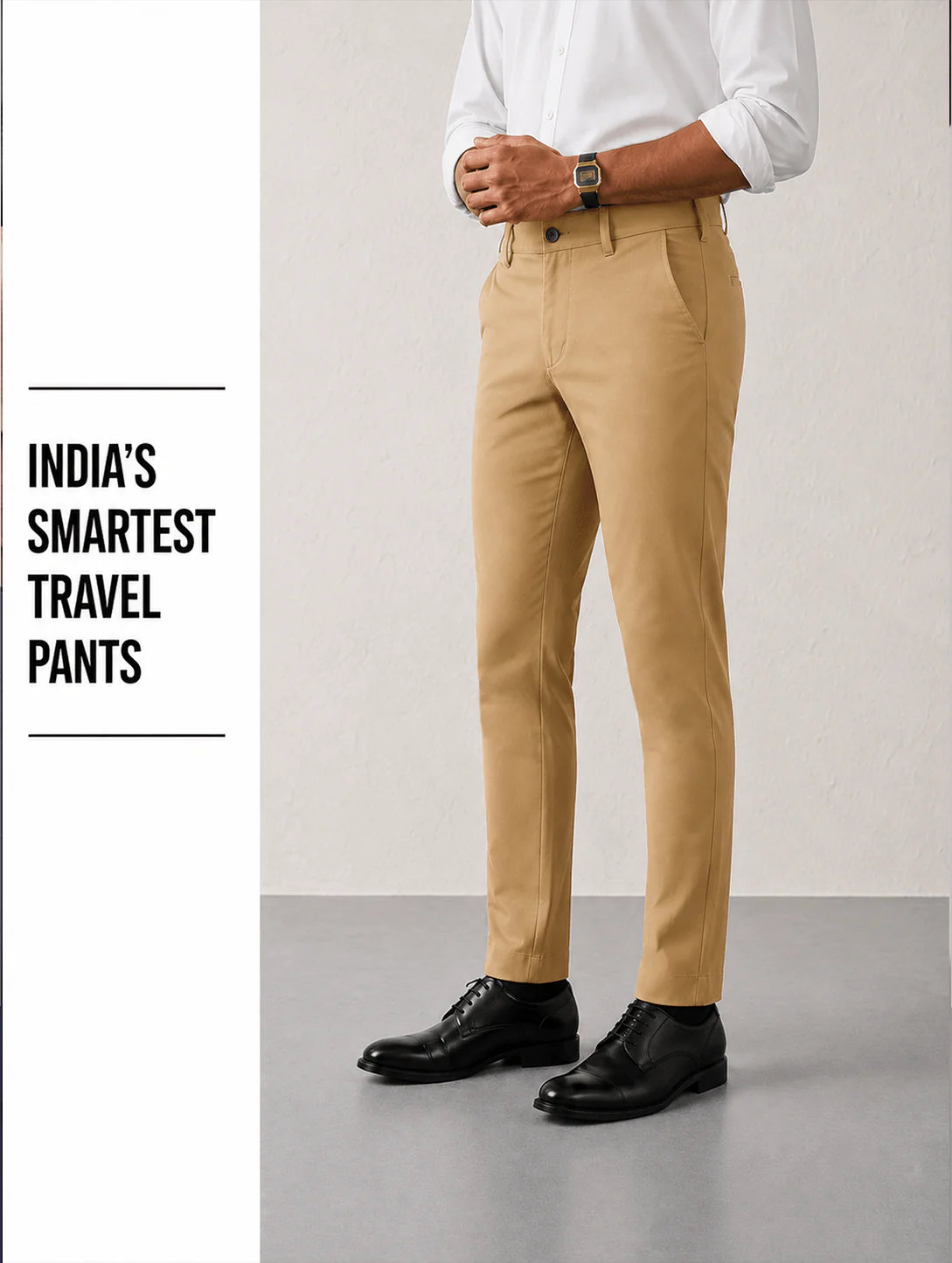 The Slim Fit Travel Chino - Khaki - Image 4