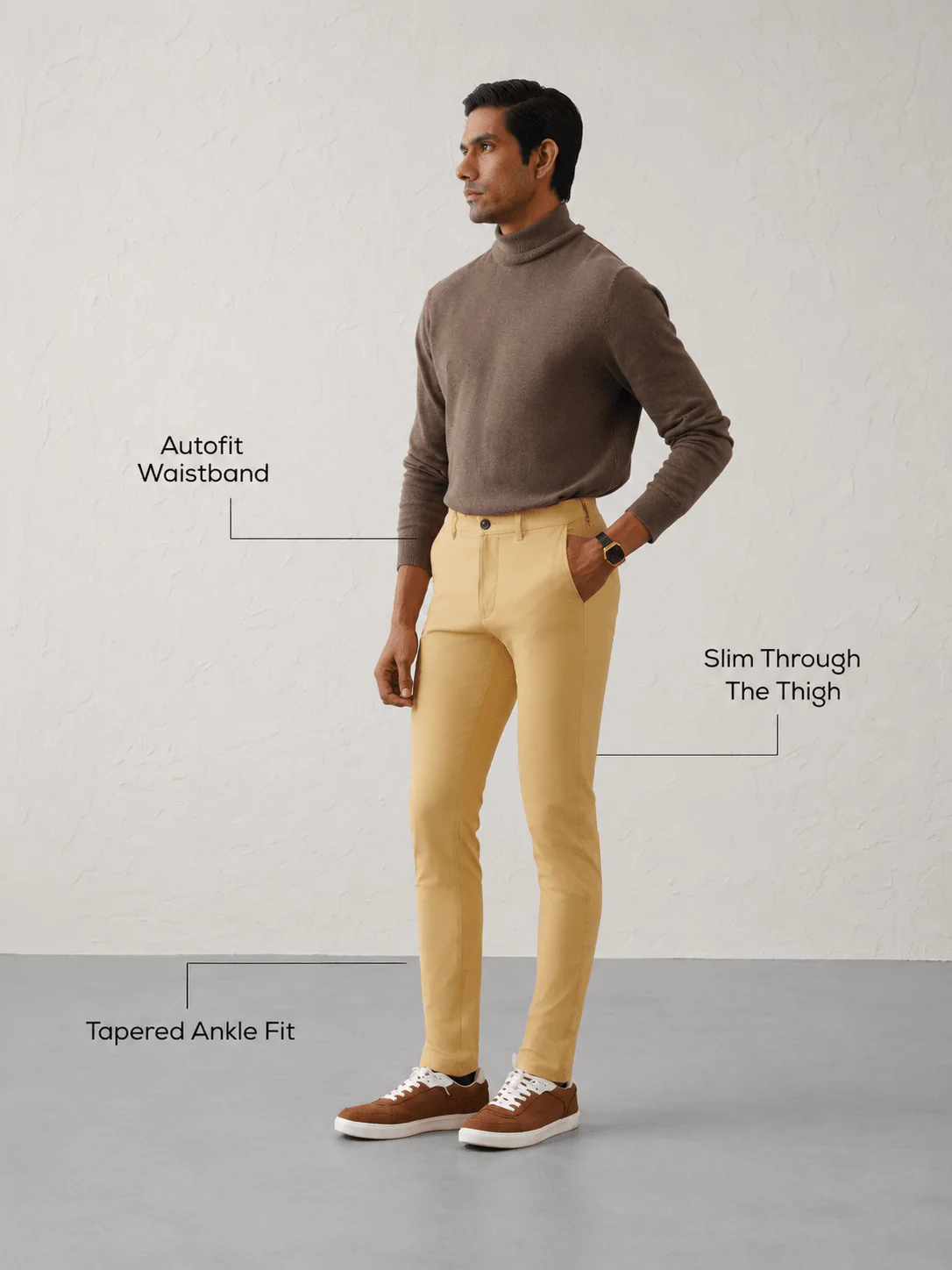 The Slim Fit Travel Chino - Khaki - Image 5