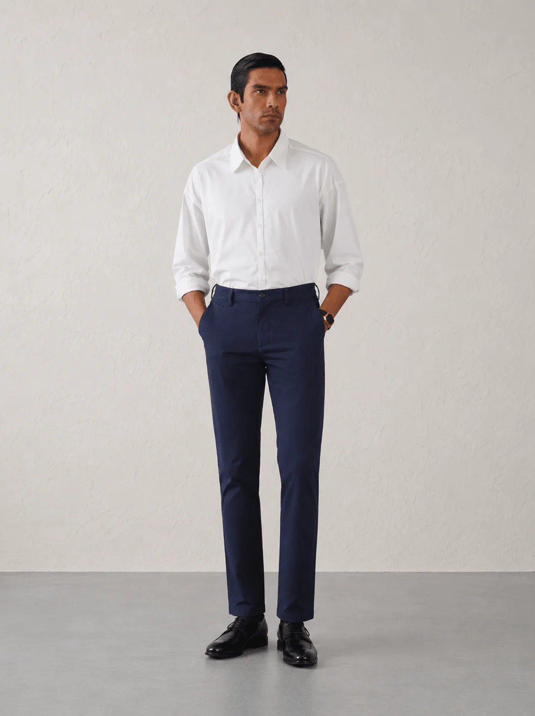 The Slim Fit Travel Chino - Navy - Image 3