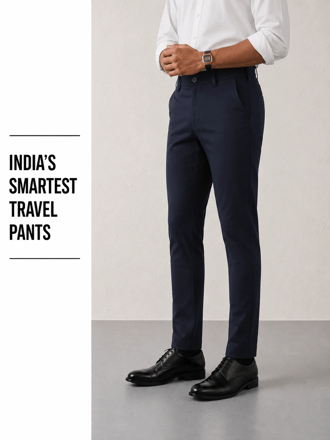 The Slim Fit Travel Chino - Navy - Image 4