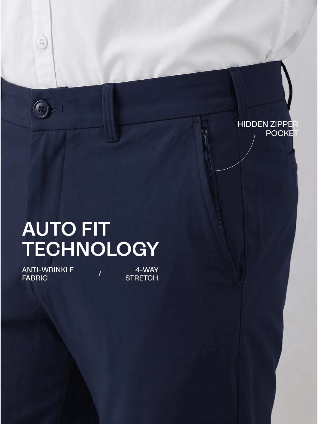 The Slim Fit Travel Chino - Navy - Image 9