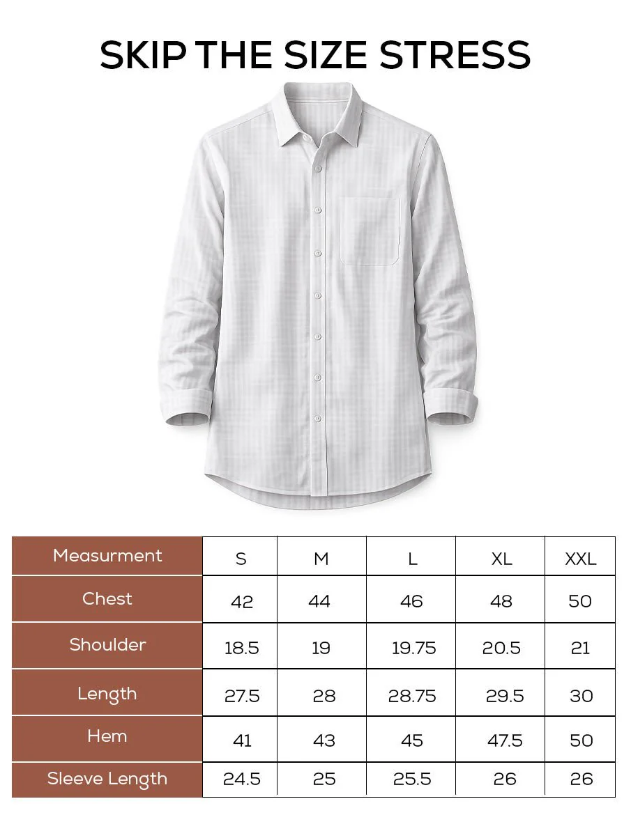 White Checked Brushed Cotton Shirt β Regular Fit, Full Sleeves - Image 5