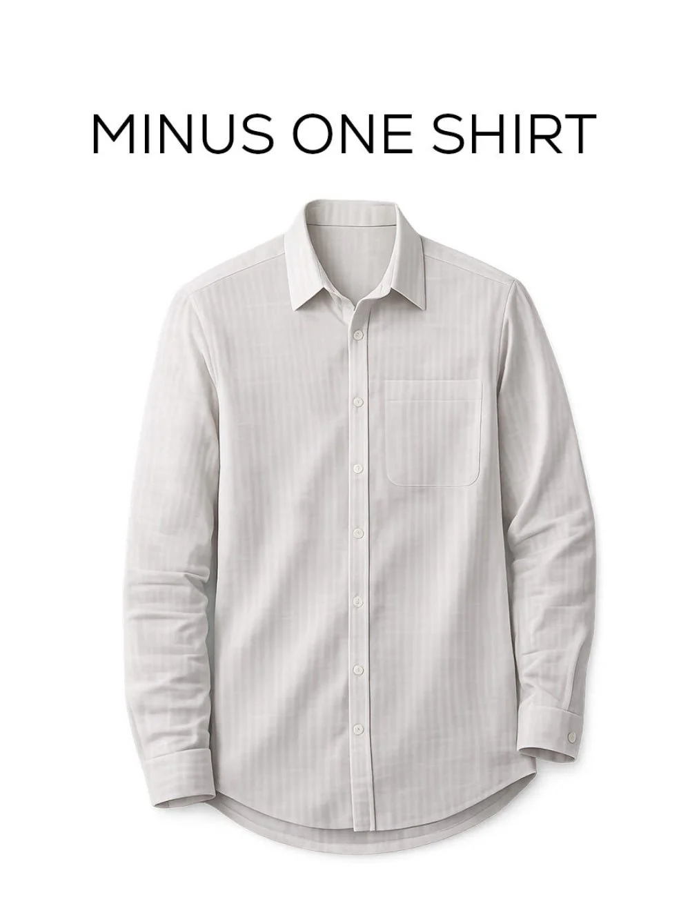 White Striped Cotton Shirt β Regular Fit, Full Sleeves - Image 2