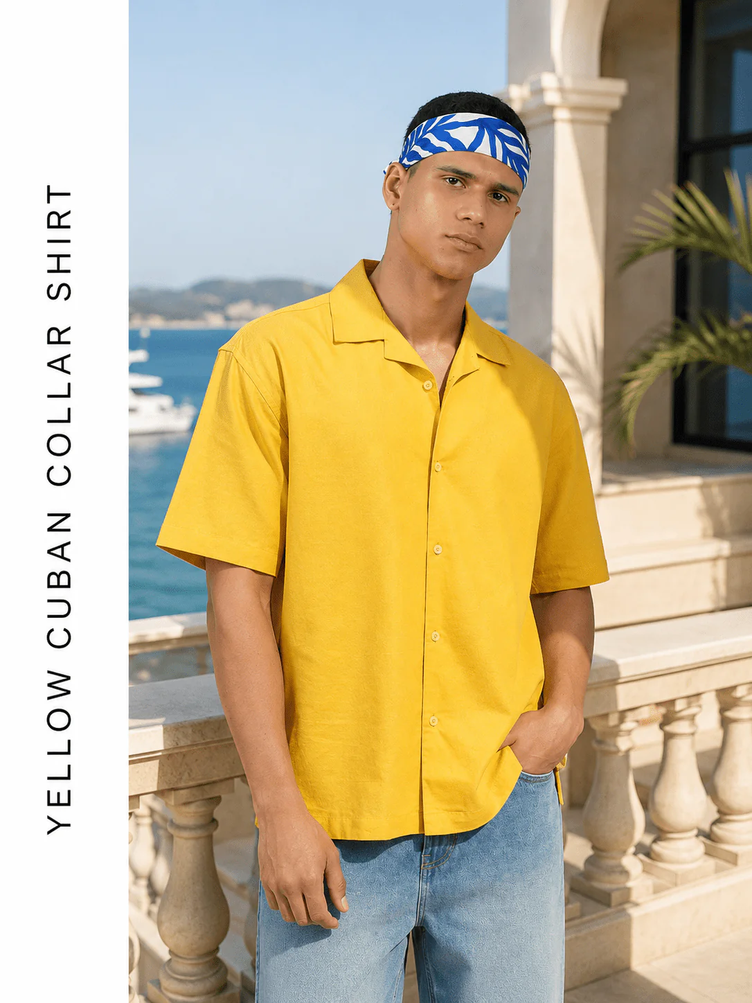 Yellow Cuban Collar Shirt β Loose Fit - Image 3