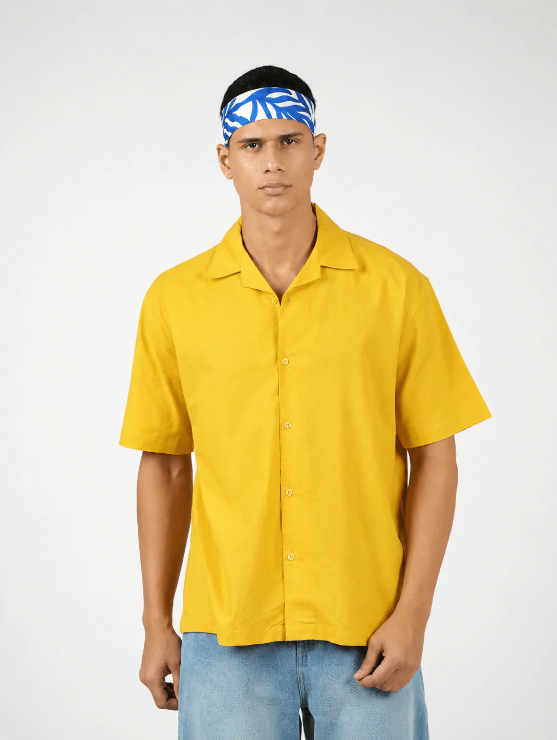 Yellow Cuban Collar Shirt β Loose Fit - Image 5